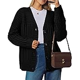 Arach&Cloz Women's Wool Blend Chunky Knit Winter Cardigan Sweaters Outfits
