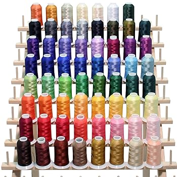 63 Brother Colors Embroidery Machine Thread Set 120D/2 40weight for Brother Babylock Janome Singer Pfaff Husqvarna Bernina Machines