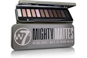 W7 Mighty Mattes Eyeshadow - 12 Matte Nude Colours – Flawless & Natural Long-Lasting Makeup Palette
