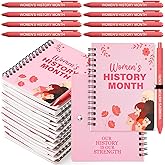 Resurhang 40 PCS/20 Sets Women History Month Notebooks with Pens, A6 Mini Spiral Notepads Bulk, Inspirational Appreciation Gifts for Employees Coworkers Teachers Nurses, Women's Day Team Giveaway