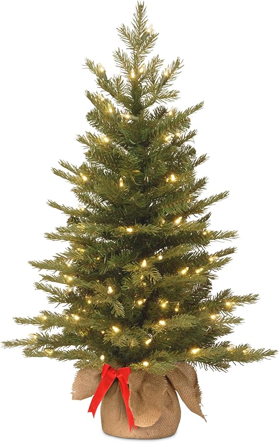 National Tree 3 Foot Feel Real Nordic Spruce Tree with 50