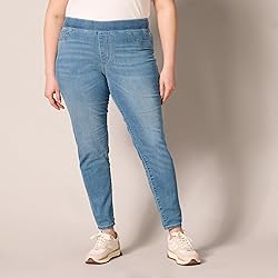 Amazon Essentials Women's Mid-Rise Stretch Pull-On
