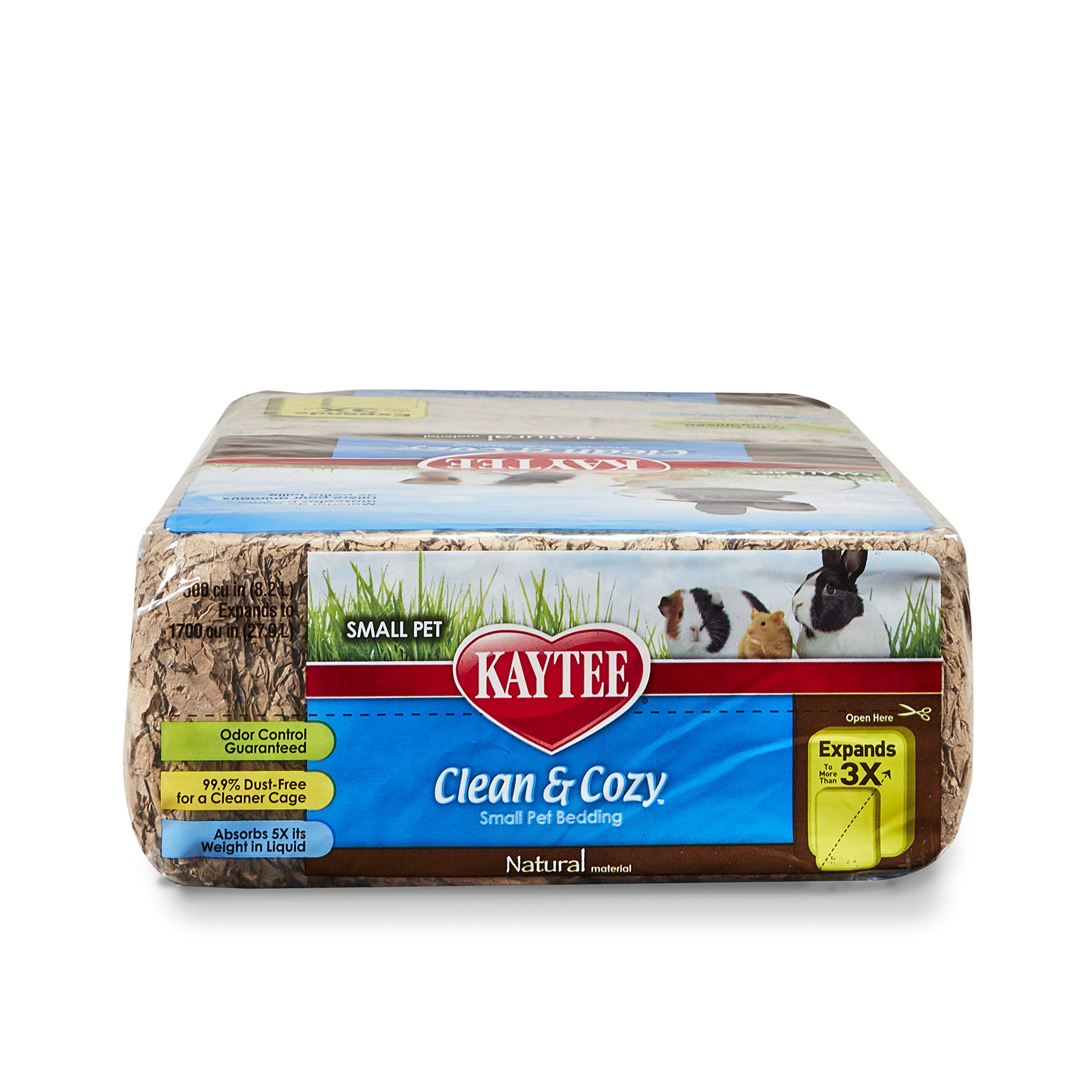Kaytee Clean & Cozy Natural Small Animal Pet Bedding 24.6 Liters, Brown