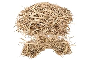 LALAFINA Shredded Straw Chicken Bedding Liner for Coop Nest Box Natural Nesting Grass Pad Clean Egg