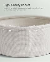 VASAGLE Round Side Table with Fabric Basket Laurel Green Cream LET223C69 view 7