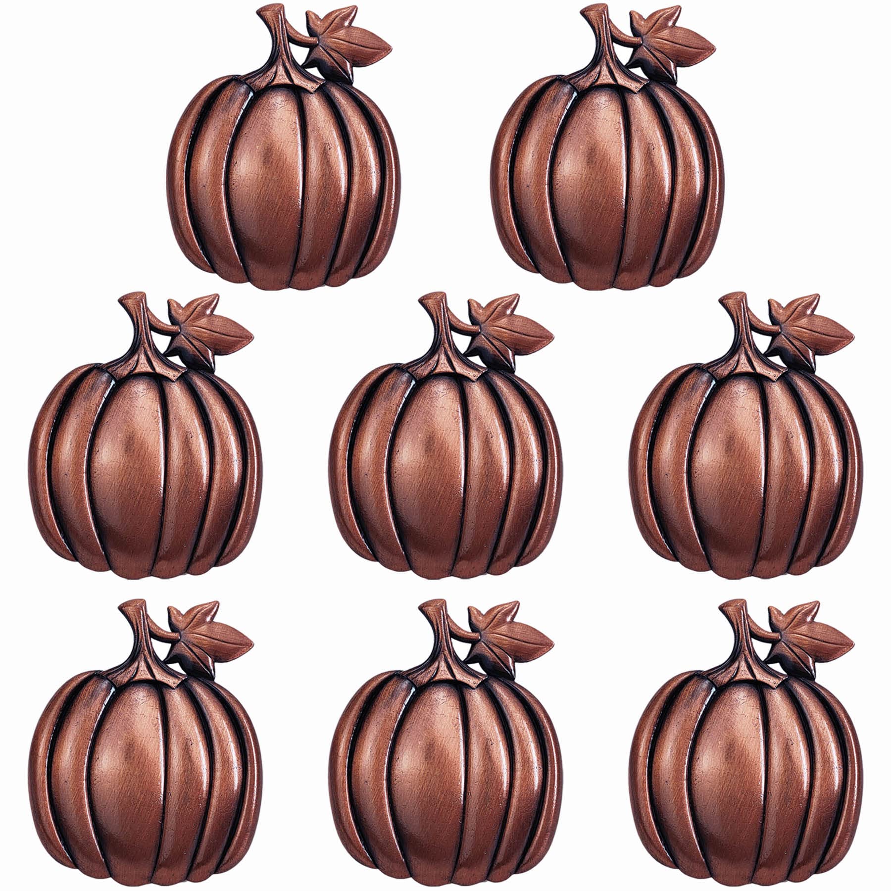 STMK Halloween Napkin Rings, Rustic Harvest Pumpkin Napkin Rings, Alloy Napkin Holder for Halloween Fall Thanksgiving Day Table Decorations (Harvest Pumpkin, 8)