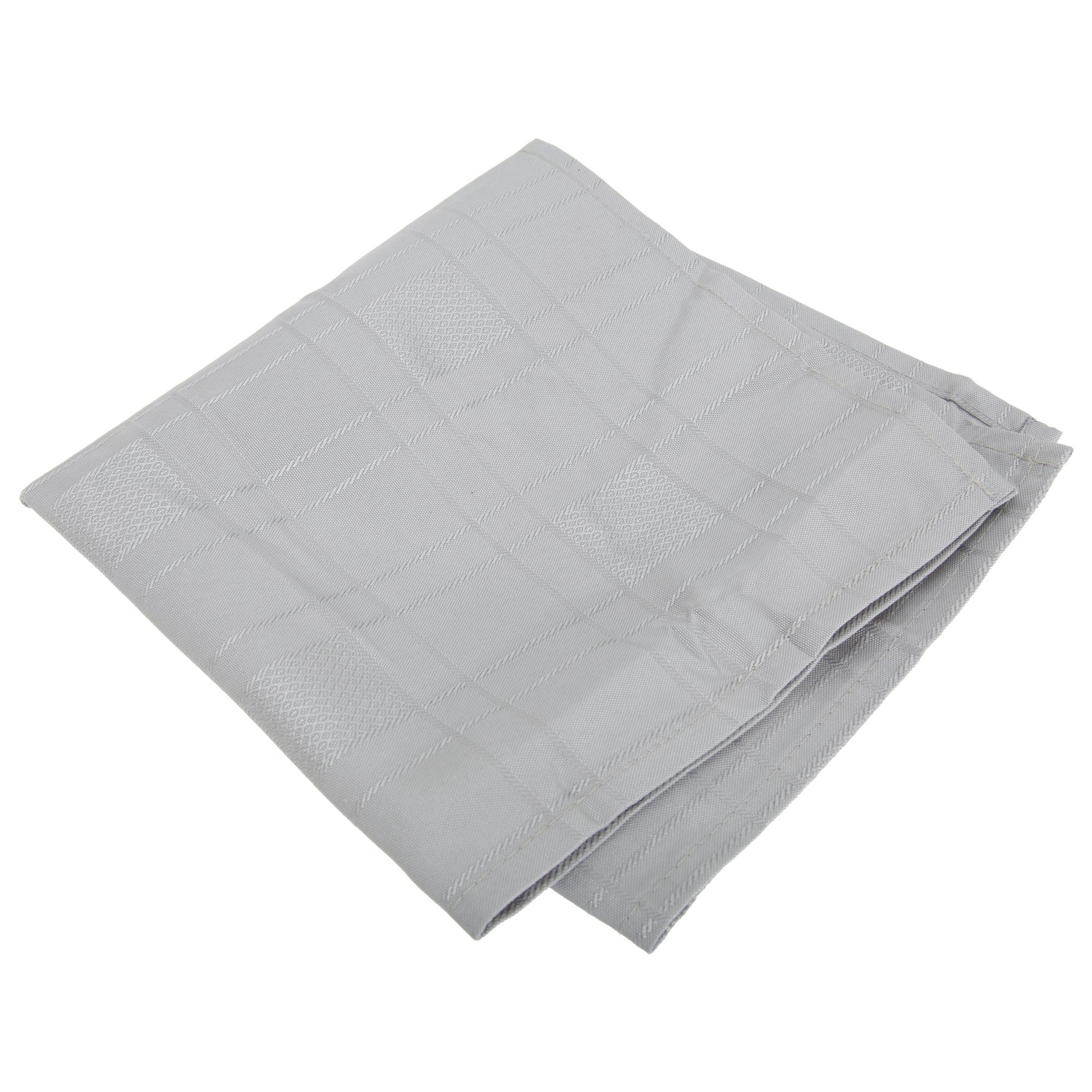 Emma Barclay Chequers - Jacquard Napkins in Silver - 17x17 (43x43cm)
