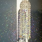 16.7" Chandelier Wind Chimes Crystal Suncatcher Window Hanging Sun Catchers AB Color Crystal Prism Rainbow Maker Pendant Ornament for Christmas Tree