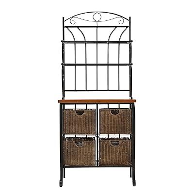 Southern Enterprises Wrought Iron Bakers Rack