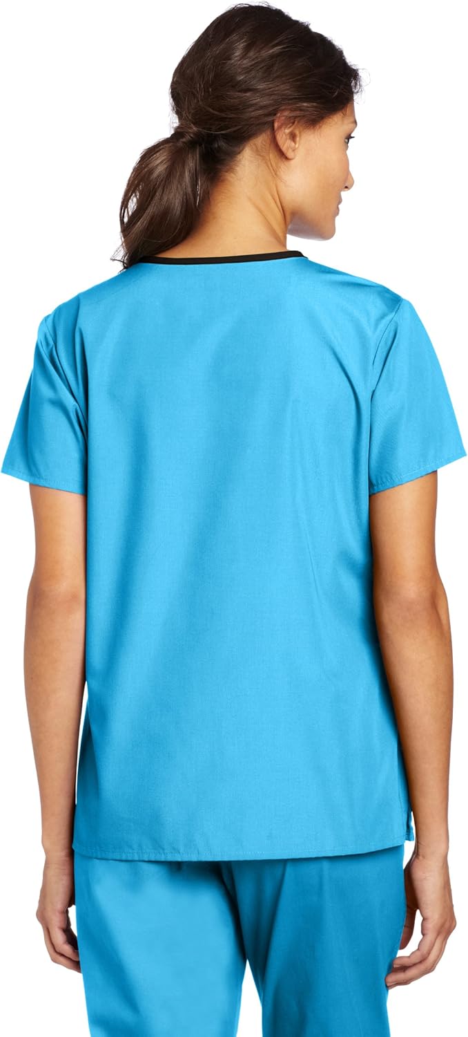 WonderWink Women's Scrubs Charlie 5 Pocket Y-Neck Wrap Top: Medical Scrubs Shirts: Clothing