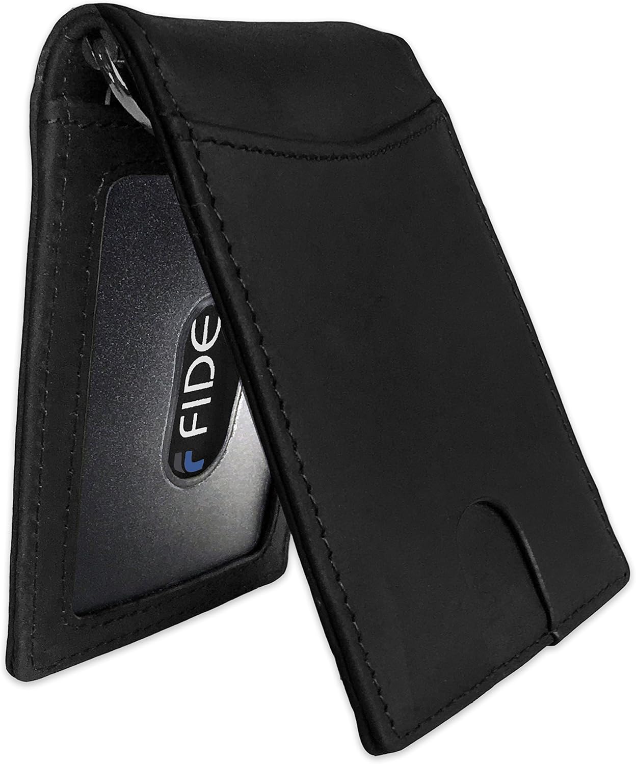 FIDELO Bifold Leather Minimalist Wallet RFID Slim Wallet for Men with