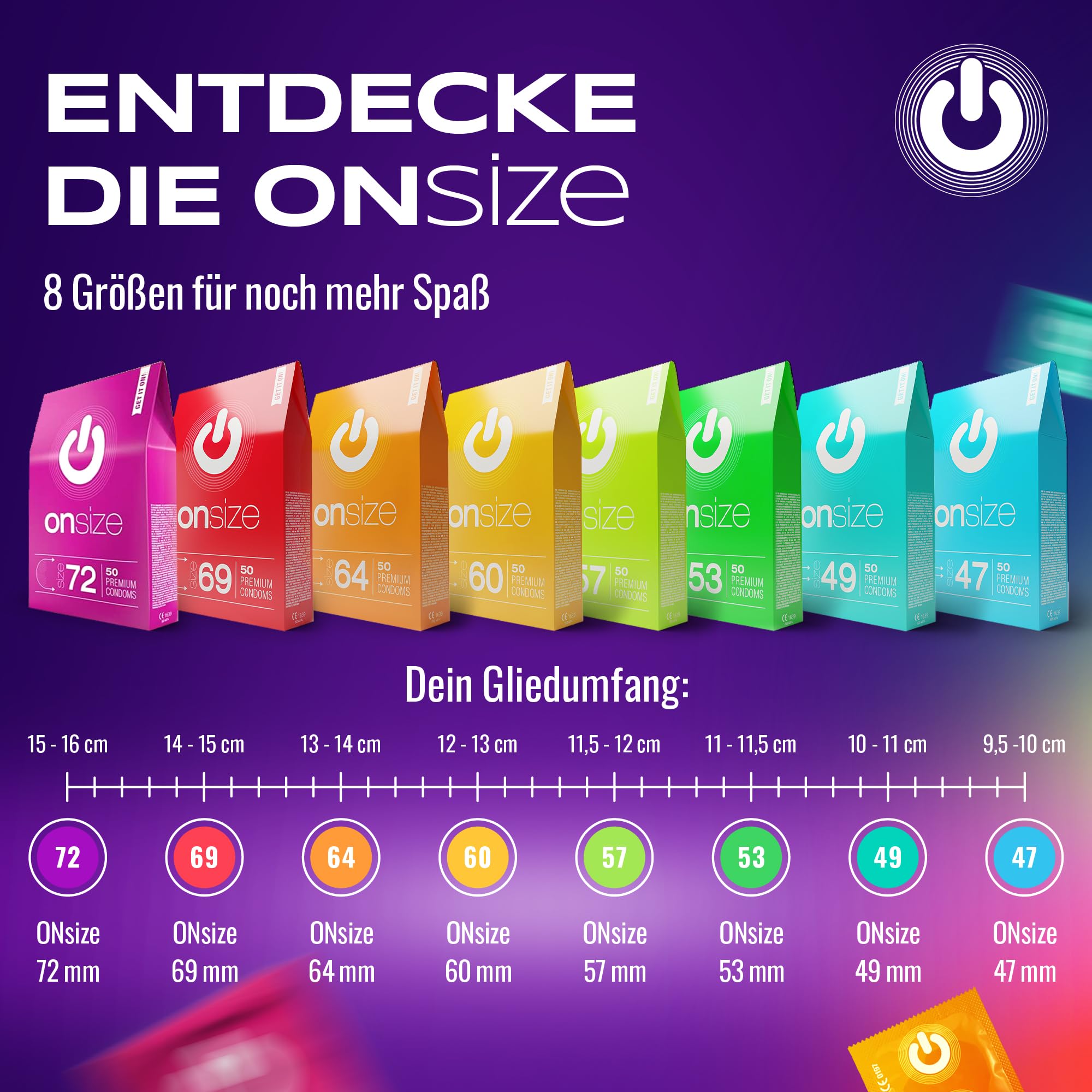 ON) Kondome Strong, Für mehr Sicherheit, extra dick 0,09 mm, Natürliches Gummi Latex, 100 Stück 7