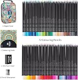 H & B 72PC Colouring Pencils with Portable Zipper Bag, Gift Set view 2