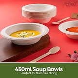 FOOGO Green 16oz Sugarcane Bagasse Bowls Medium 7in 450ml Biodegradable view 2