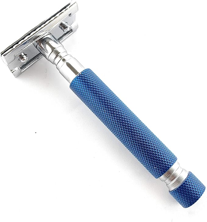 GBS Blue Heavy Duty Long Handle Safety Razor Design Very