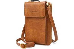 Small Crossbody Bag for Women RFID Blocking Shoulder Cell Phone Purse PU Leather Slim Smartphone Pouch Mini Wallet Purse