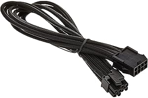 Silverstone Tek Sleeved Extension Power Supply Cable with 1 x 8-Pin to EPS12V 8-Pin Connector SST-PP07-EPS8B