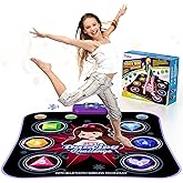 YOZISS Bluetooth Dance Mat for Kids Ages 4-8, Toys for Girls 4-6 & Boys 8-10, 5 Music Game Modes, Non-Slip Portable Dance Pad, Educational Active Play Toy, Xmas Birthday Gift (Purple Girl)