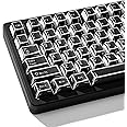 Womier Retro Manga PBT Keycaps Black, Cherry Profile Custom Anime Key caps 60 65 75 100 Percent, Dye Sublimation Graffiti Keyboard Keycap Set Suitable for MX Switches Mechanical Keyboard