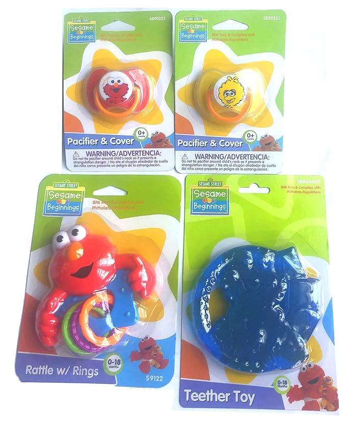 sesame beginnings rattle with rings