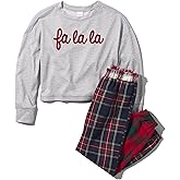 Sugar & Jade girls Teen Long Sleeve T-shirt and Jogger Pants Pajama Set 2-pack
