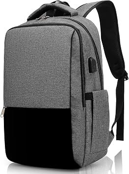 mochila para computadora portátil gris para viajes diarios de oficina de  negocios XQXA Mochila para computadora portátil de 15.6 pulgadas mochila  para hombres con puerto de carga USB Bolsas y fundas para