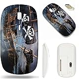 MSD Wireless Mouse White Base Travel 2.4G Wireless