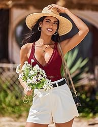 AI'MAGE Women One Piece Swimsuit Sexy V Neck