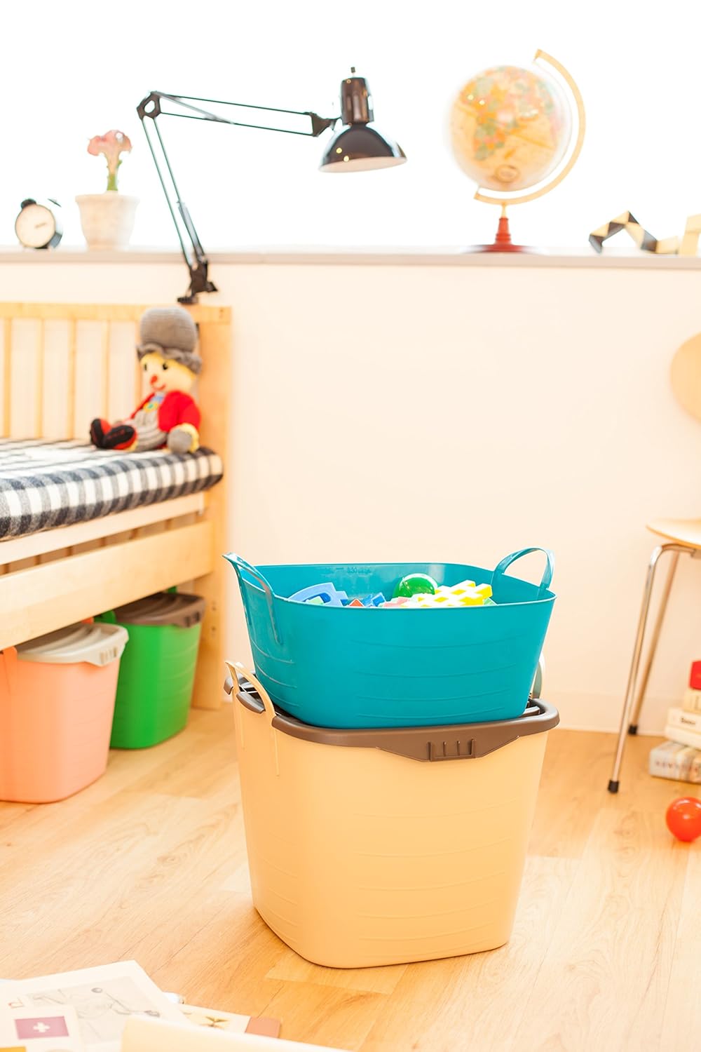 Life Story Flexi Tub Cesto de Almacenamiento de Plástico 25L para