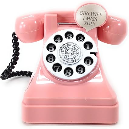 Amazon Veerlive かわいい レトロな ダイヤル式 電話機 モチーフ 貯金箱 ピンク 並行輸入品 貯金箱 おもちゃ