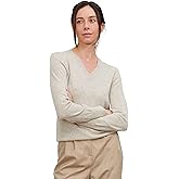 State Cashmere Women’s Essential V-Neck Sweater 100% Pure Cashmere Classic Long Sleeve Pullover