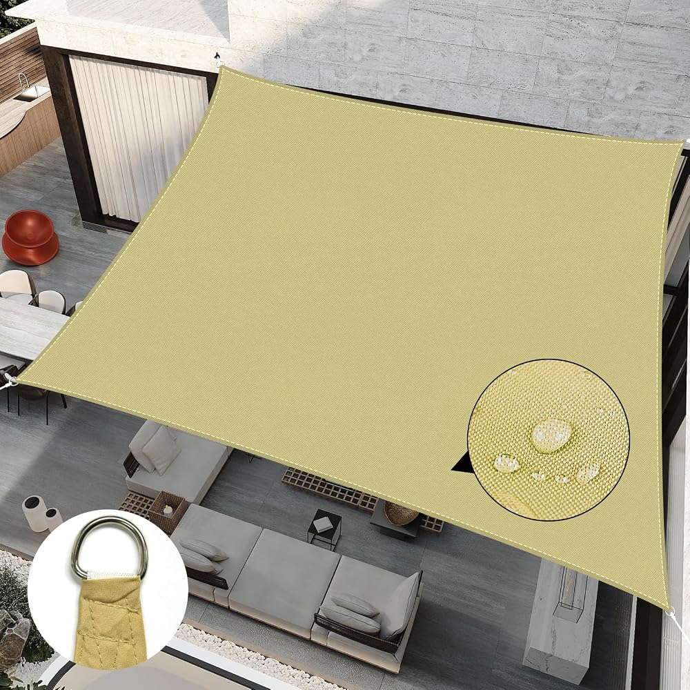 RICHIE Sun Shade Sail 3m x 4m Rectangle Waterproof 98 Percent UV Block
