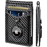 SERMAN BRANDS RFID Blocking Wallet Slim Bifold - Genuine Leather Minimalist Front Pocket Wallets for Men with Money Clip Gift