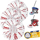 Upgraded mop Refill for Vileda, 3 Pack Spin mop Heads Replacements Compatible with Vileda EasyWring Spin Mop Bucket System, 4