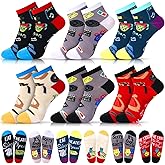 Glitopper 6 Pairs Funny Theatre Socks for Men Women Gifts Clothing Broadway Musical Theater Lover Gifts Drama Socks