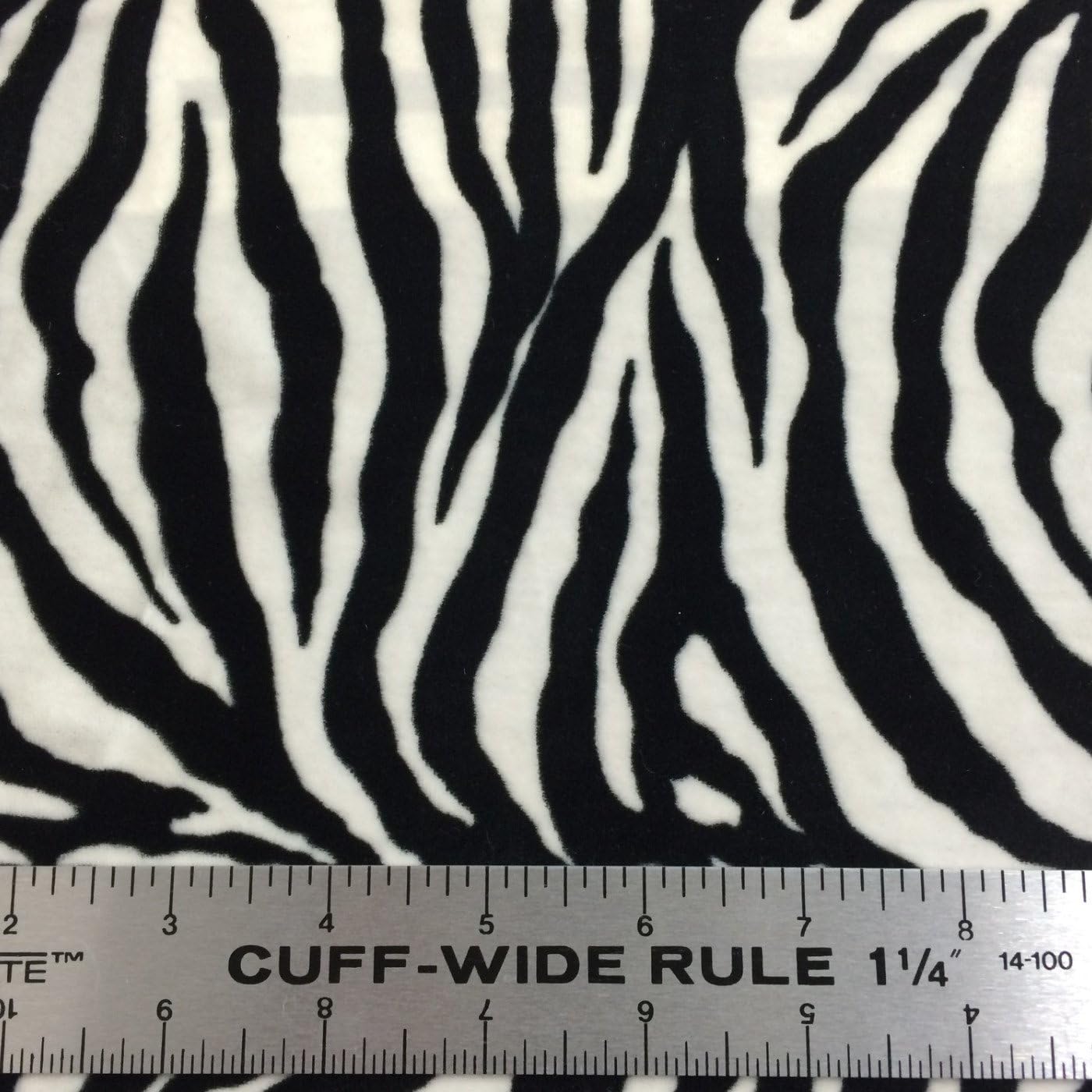 Velvet Zebra Print Spandex Fabric