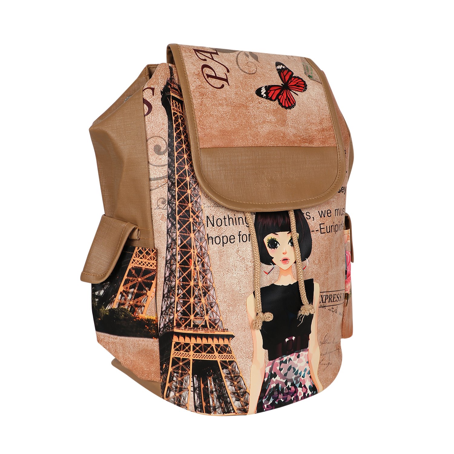 regalia women's pu leather multicolour backpack (bag134)