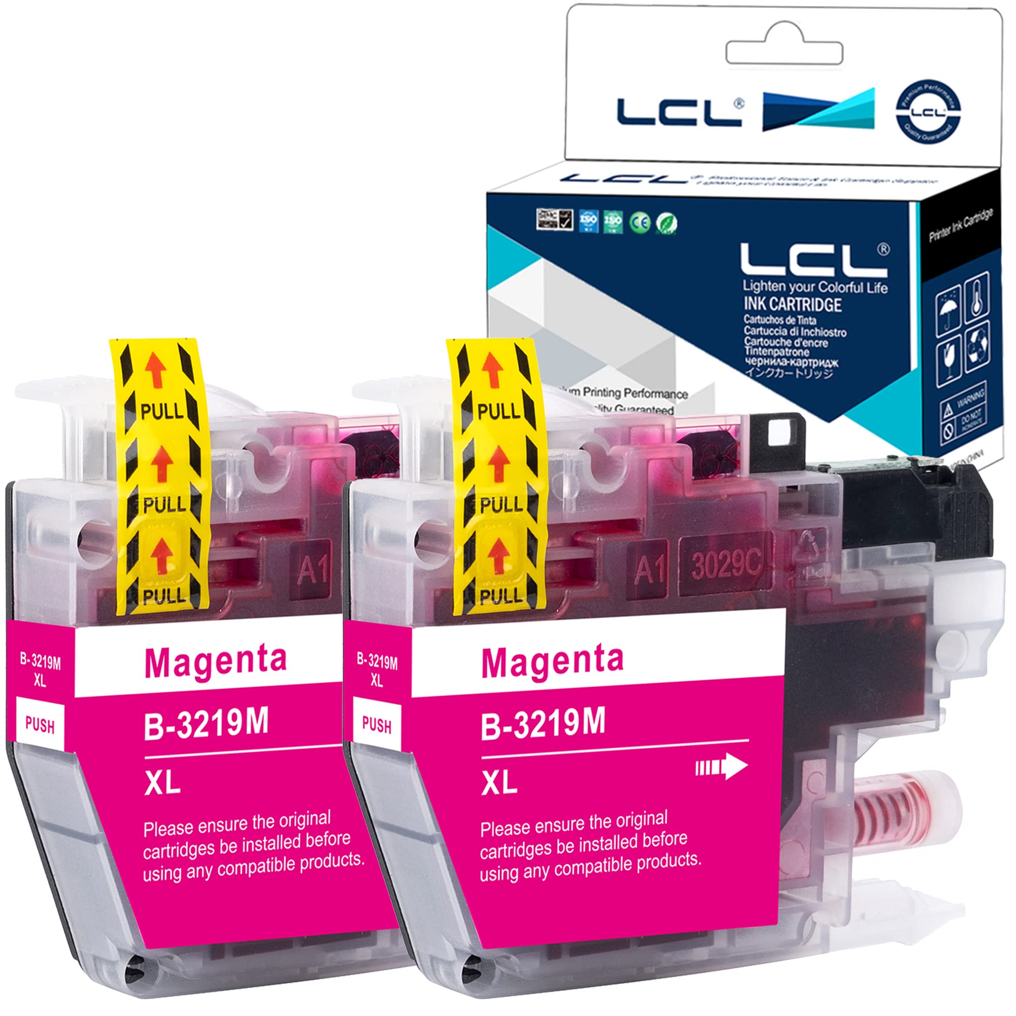 LCL LC3219 LC3217 LC3219XL LC-3219XL LC3219XLM LC3217M High Yield Compatible Ink Cartridge Replacement for Brother MFC-J5330DW MFC-J5335DW MFC-J5730DW MFC-J5930DW MFC-J6530DW MFC-J5335 (2 Magenta)