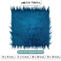 Ice Fabrics Faux Fur Fabric Squares - 10x10 Inches