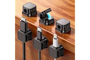 6PCS Cable Organizer, Management Tool for Tidy Wires, Practical Holder for Home Office Desk Use(Black)