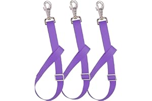 Loaged Adjustable Nylon Bucket Strap （3 Pack）- for Hay Nets, Water Buckets, Hanging Strap,Horse Outdoor Feeders,Heavy Duty Horse Water Feed, 30" (Purple)