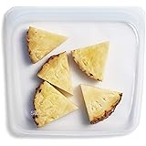 Stasher Silicone Reusable Storage Bag, Sandwich (Clear) | Food Meal Prep Storage Container | Lunch, Travel, Makeup, Gym Bag |