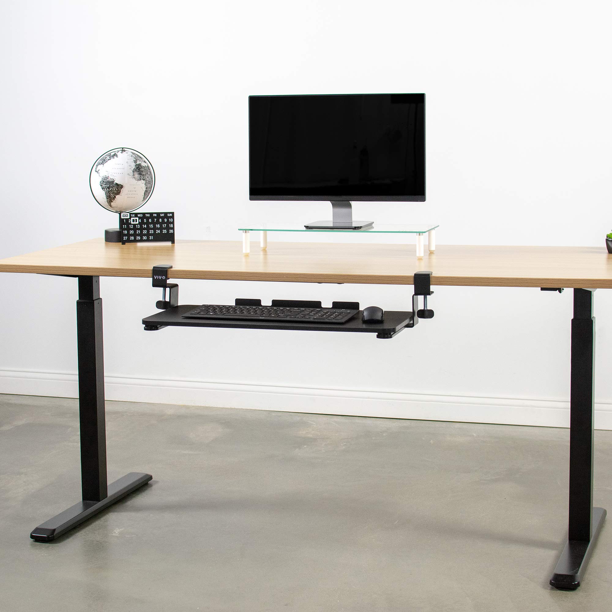 VIVO Clampon Computer Keyboard and Mouse Under Desk Slider Tray 26 x 12 in... 818538024234 eBay