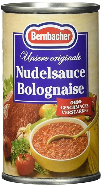 Bernbacher Nudelsauce Bolognaise, 6er Pack (6x 170 ml Dose)