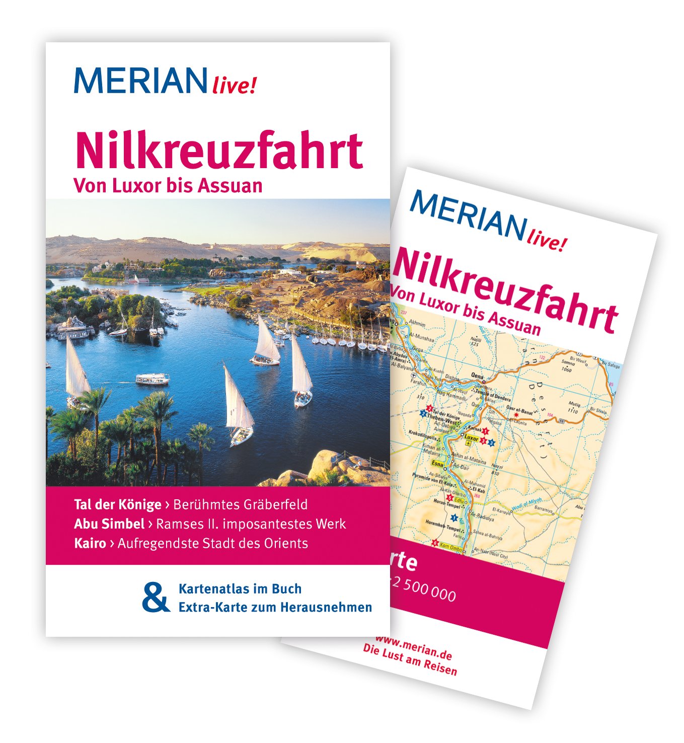 Merian Live Reisefuhrer Nilkreuzfahrt Von Luxor Bis Assuan Merian Live Mit Kartenatlas Im Buch Und Extra Karte Zum Herausnehmen Amazon De Rauch Michel Bucher