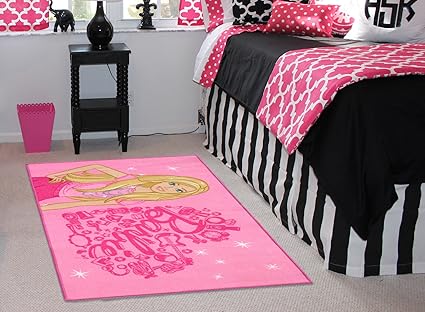 Status Barbie Kids Nylon Rug - 36x60, Multicolour