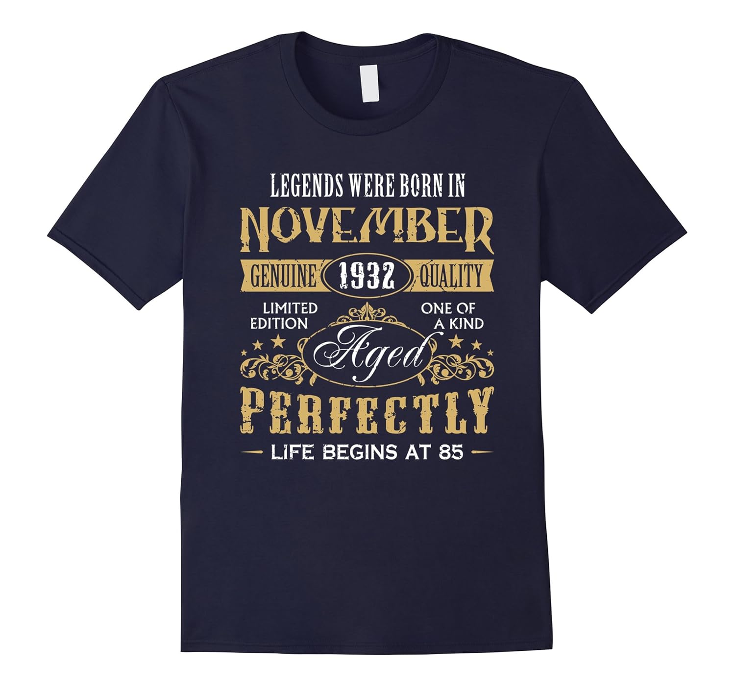 November 1932 Vintage Gift T-Shirt For 85th Birthday Seniors-ANZ