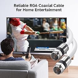 Cable Matters 2-Pack RG6 Coaxial Cable - 25ft, [CL2