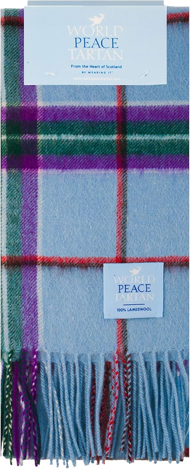World Peace Tartan Clan Scarf 100 Soft Lambswool Amazon.co.uk Clothing