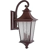 Craftmade Z1374-AG Argent II Outdoor Large Wall Mount, 3-Light 180 Watts (10"W x 26"H), Aged Bronze